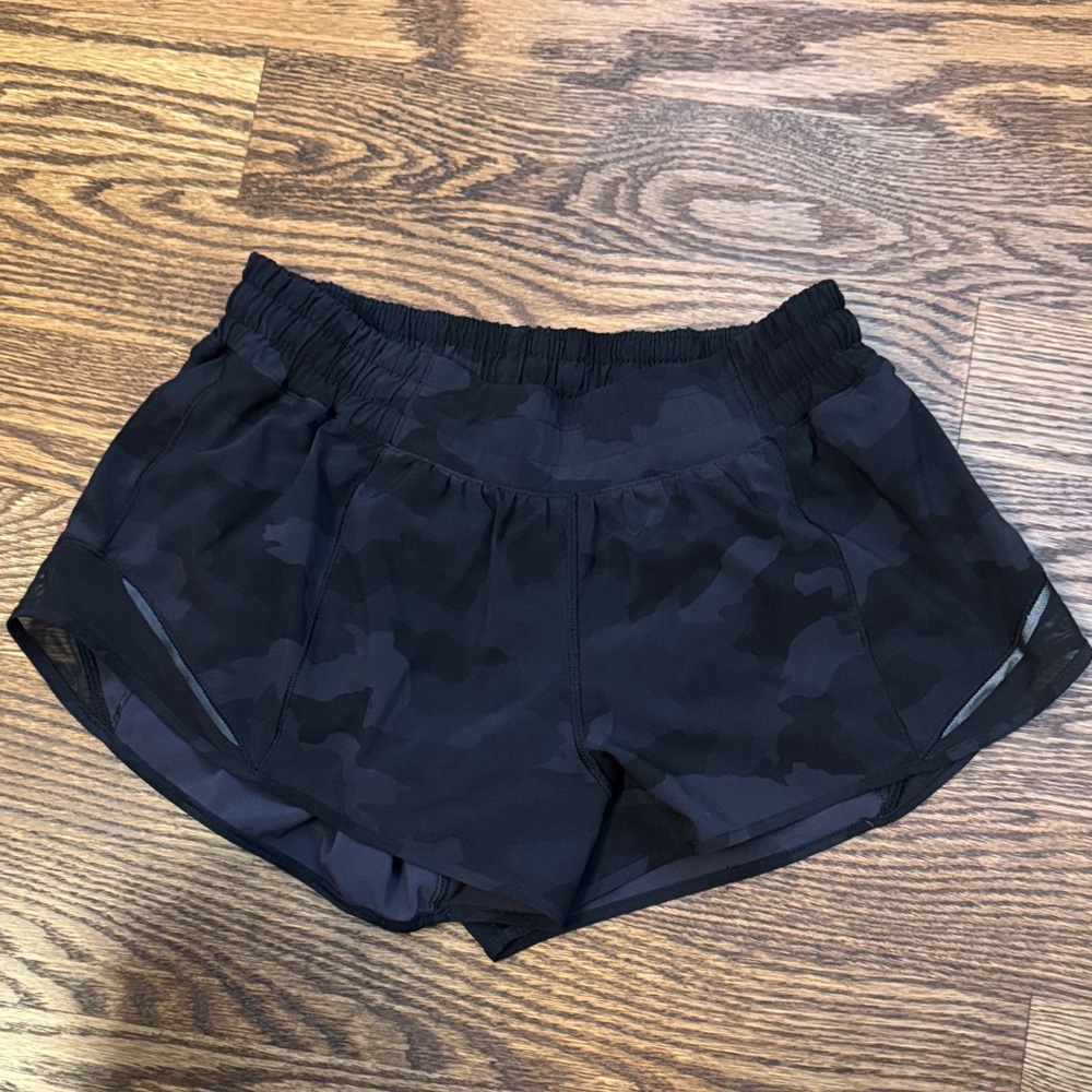 Women's Lululemon Hottie Hot Black Camouflage Shorts